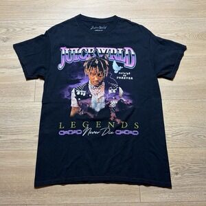 Juice WRLD T-Shirt Legends Never Die RIP Tribute Hip Hop Rap Graphic Tee Sz M